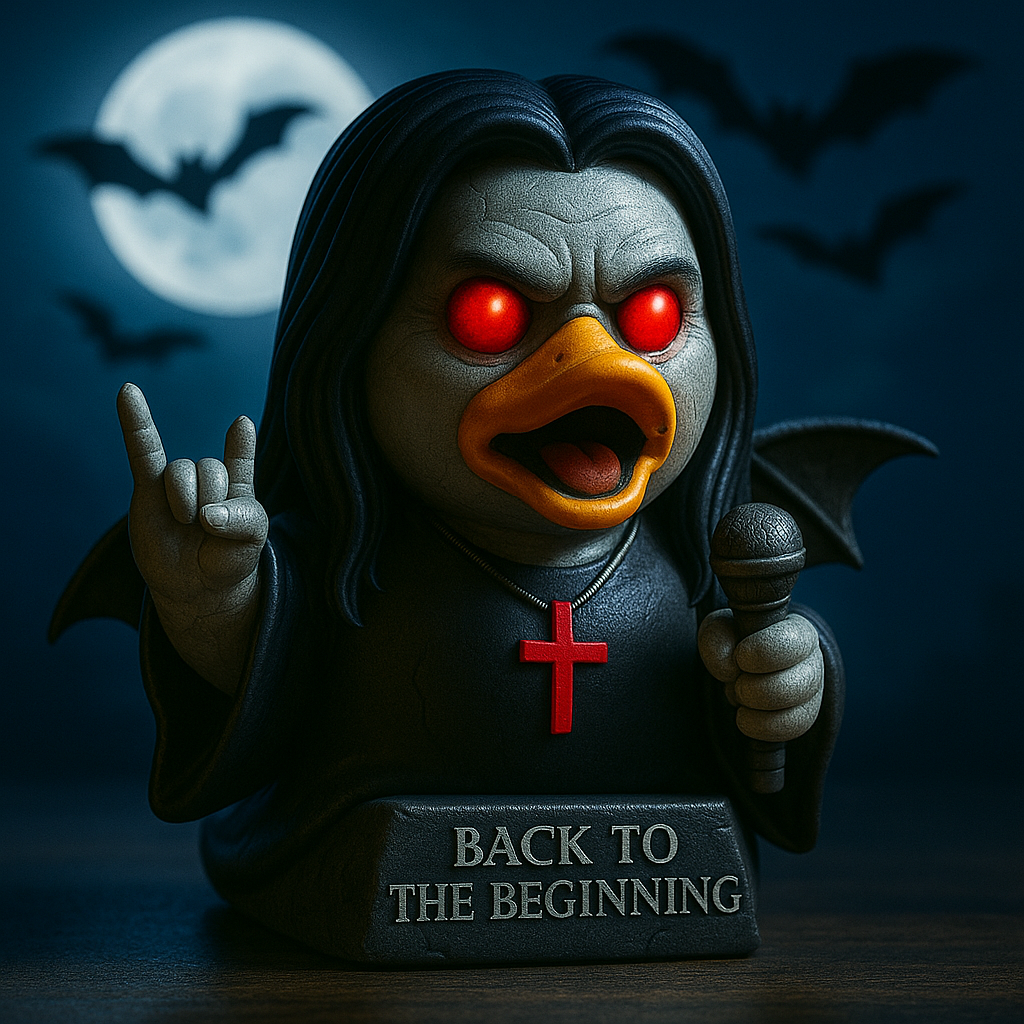 š¦ āThe Final Quackā ā Gothic Ozzy Duck Tribute Statue