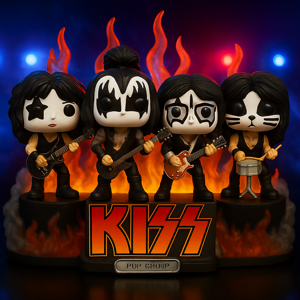 (Pre-sale)🔥 KISS – Limited Edition Funko Pop! Rocks Full Makeup Stage Set (4-Pack)