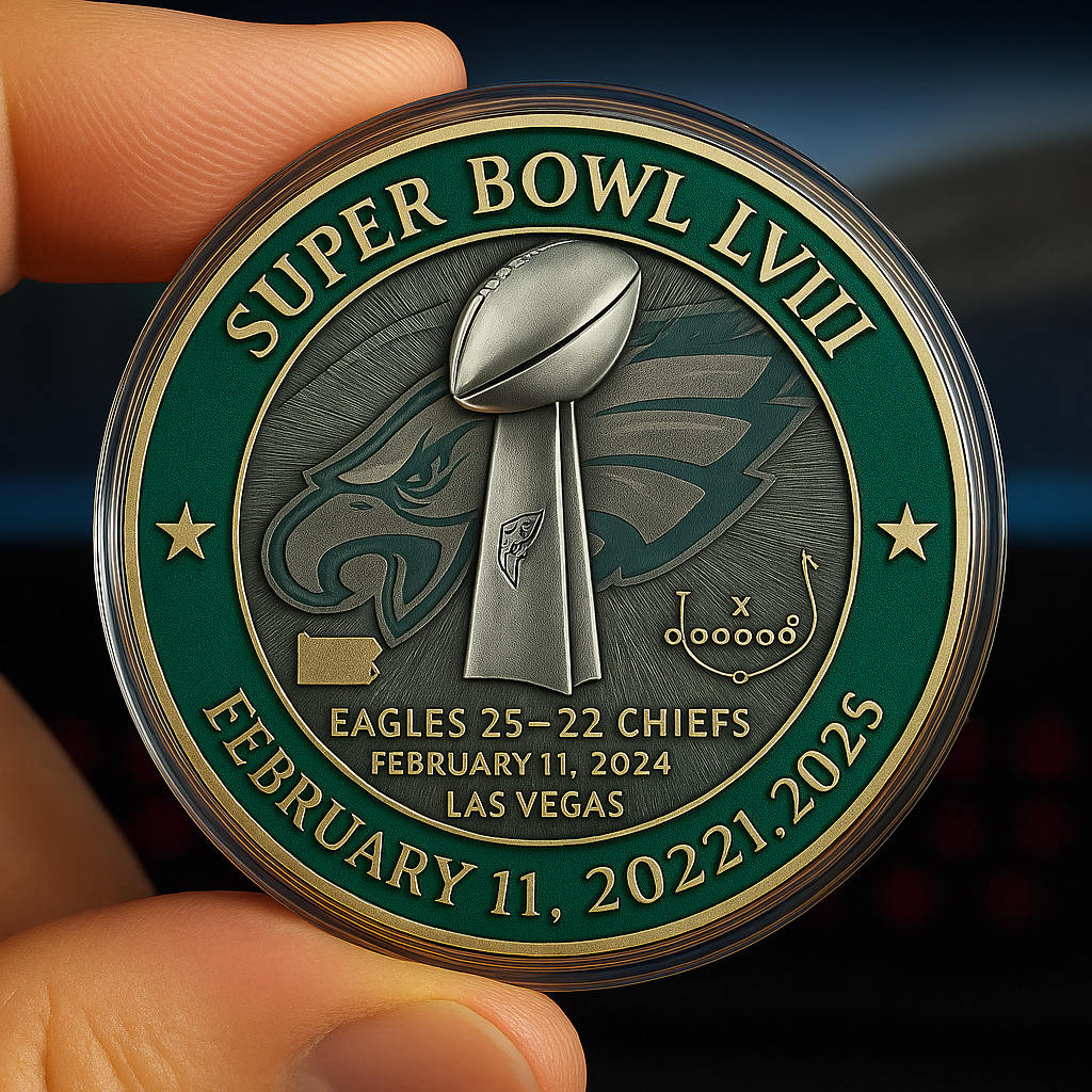 š Philadelphia Eagles Super Bowl LVIII Champions Commemorative Coin