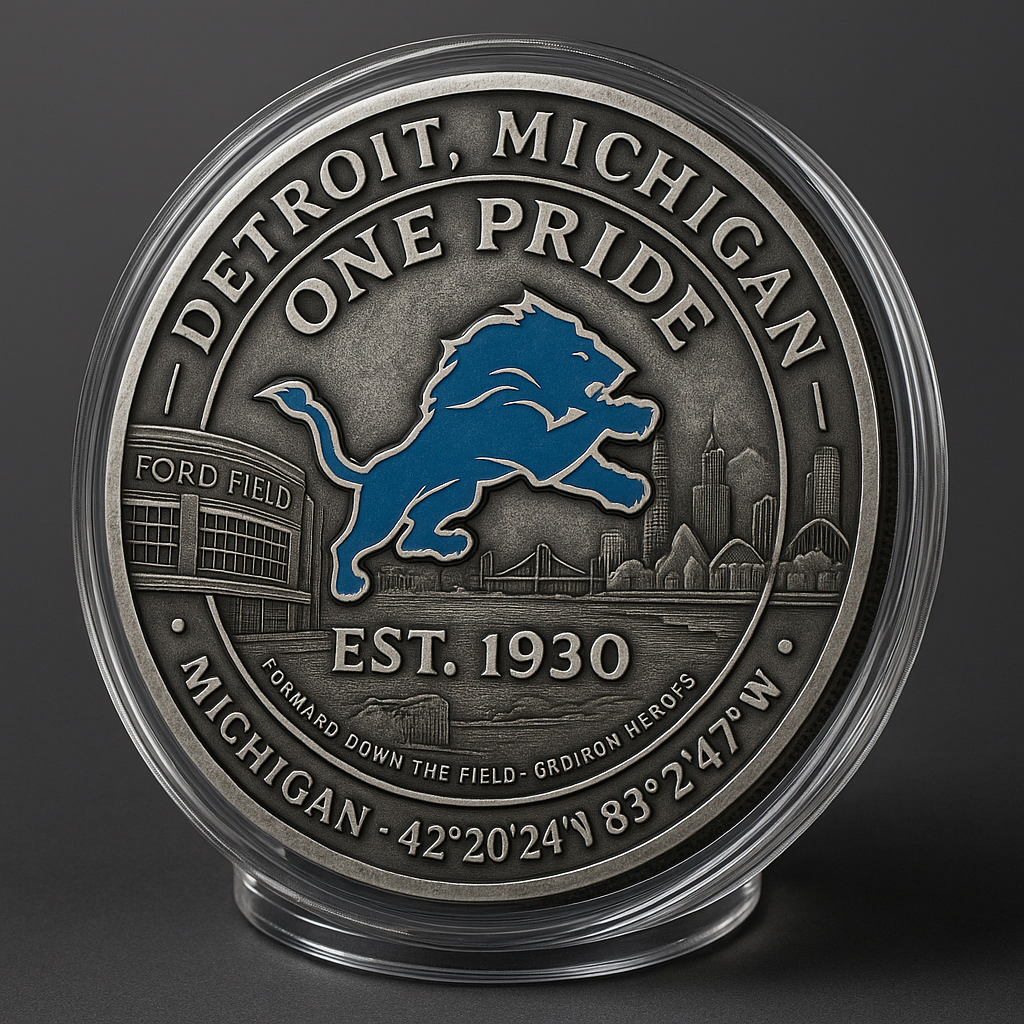 Detroit Lions “ONE PRIDE EDITION” Commemorative Coin