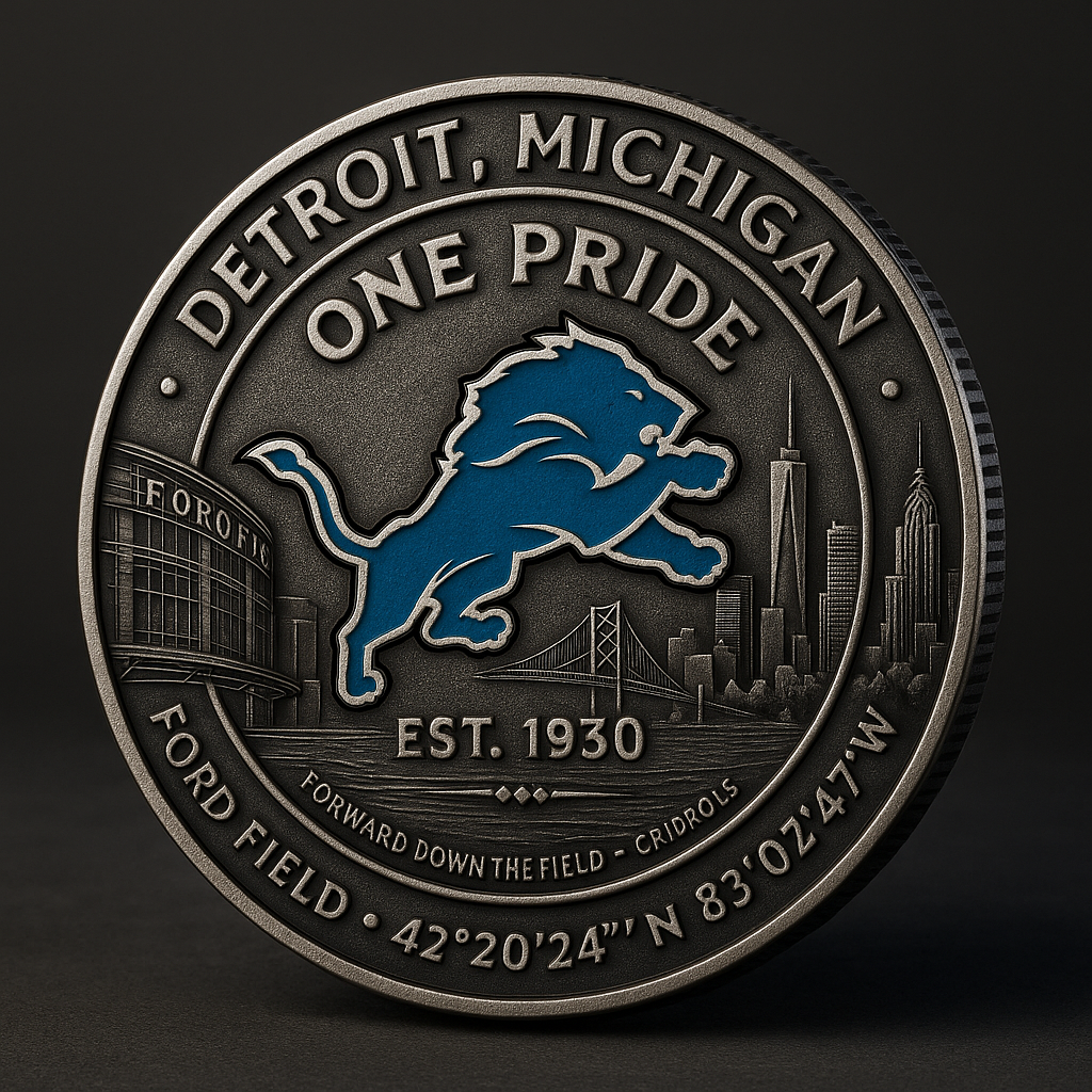 Detroit Lions “ONE PRIDE EDITION” Commemorative Coin