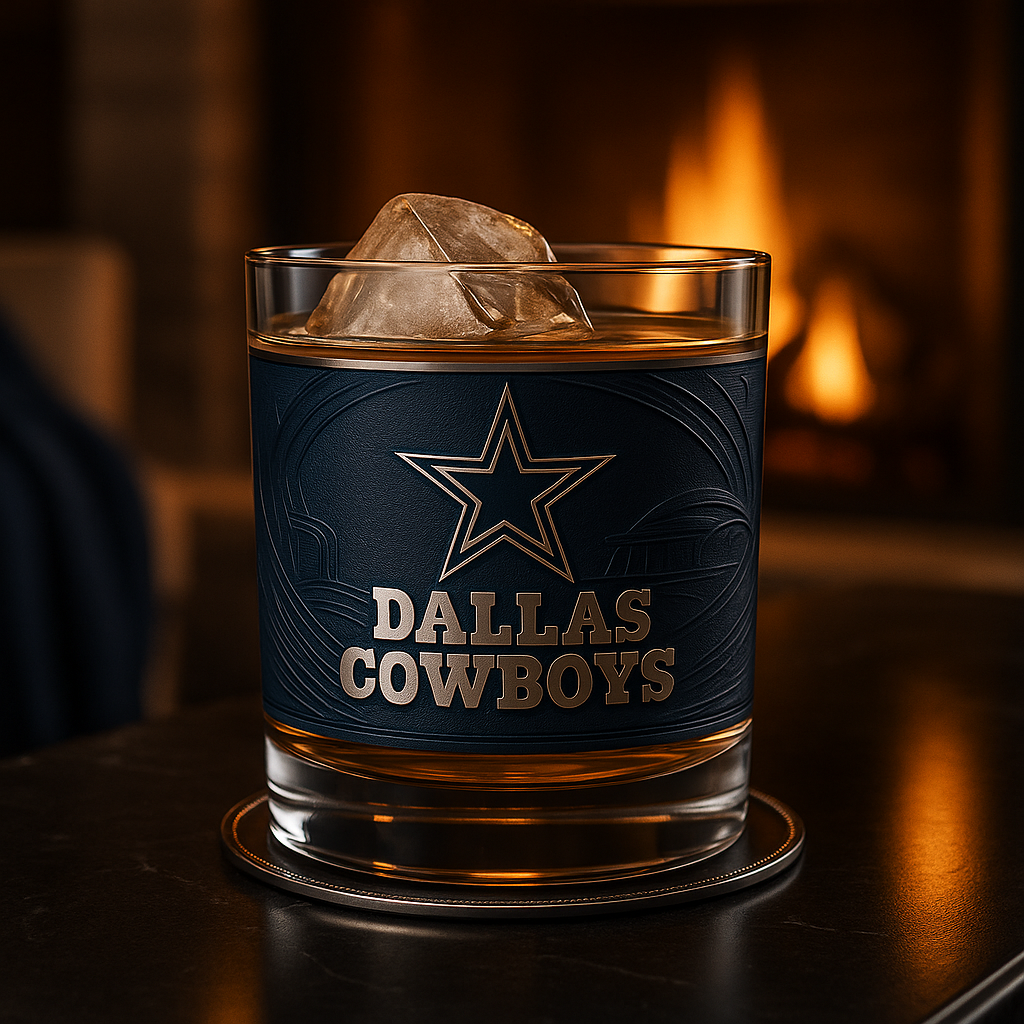 Dallas Cowboys Whiskey Rocks Glass