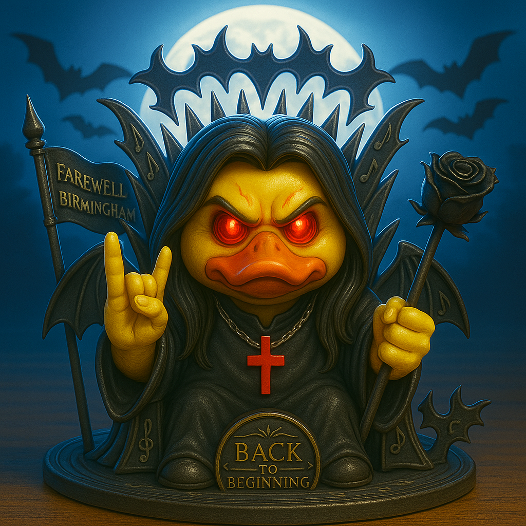 š¦ āThe Final Quackā ā Gothic Ozzy Duck Tribute Statue