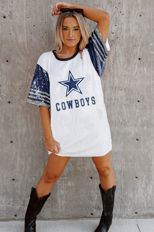 DALLAS COWBOYS Chic Champs Sequin Jersey Dress